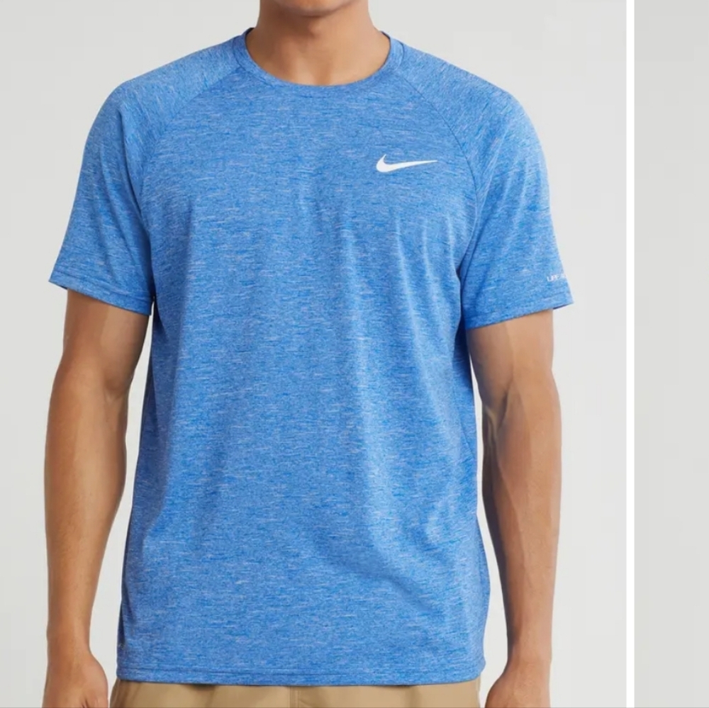 Nike Hydroguard Mens t-shirt Size L XL Blue Rash guard UPF40